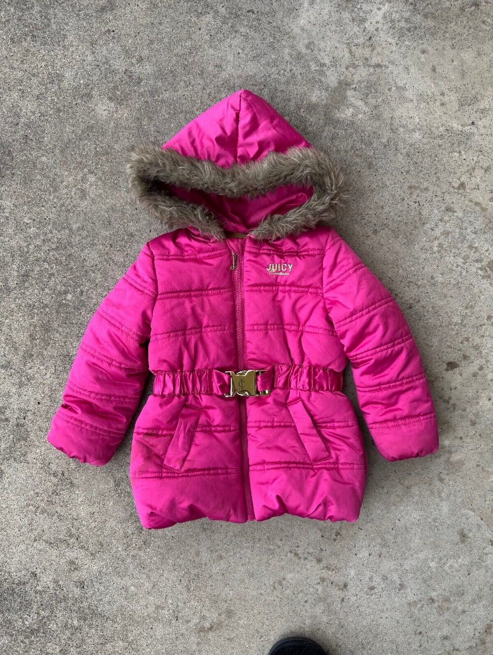 Juicy Couture pink puffer jacket